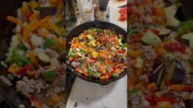 Cooking Pasta with Veggie Meat Sauce